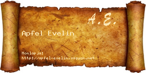 Apfel Evelin névjegykártya